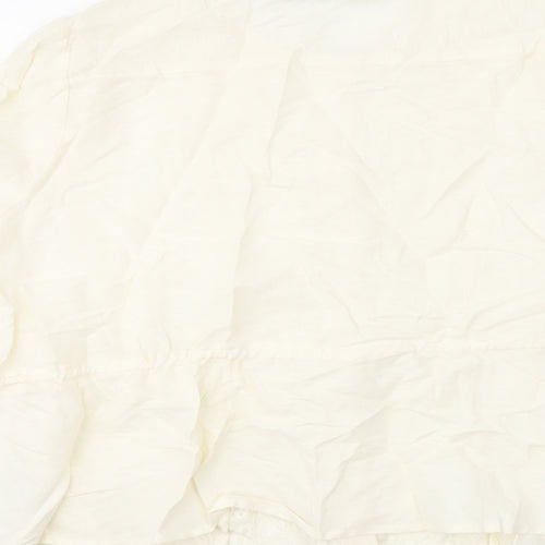 Marks and Spencer Womens Ivory Cotton Basic Blouse Size 22 Round Neck