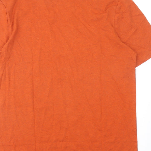 Marks and Spencer Mens Red Cotton T-Shirt Size M Crew Neck