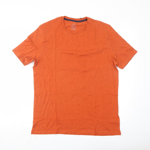 Marks and Spencer Mens Red Cotton T-Shirt Size M Crew Neck