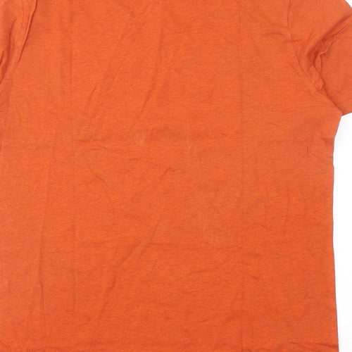 Marks and Spencer Mens Red Cotton T-Shirt Size M Crew Neck