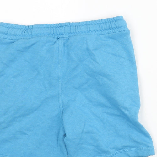 Marks and Spencer Boys Blue Cotton Sweat Shorts Size 7-8 Years Regular Drawstring - Octopus Print