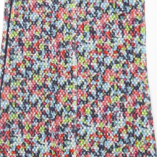 Marks and Spencer Womens Multicoloured Polyester Shift Size 18 Sweetheart Zip - Sequin