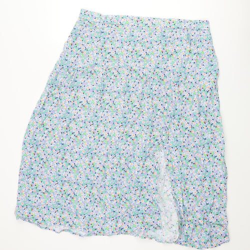 Marks and Spencer Womens Multicoloured Floral Viscose A-Line Skirt Size 20