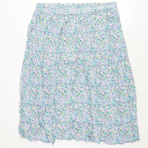 Marks and Spencer Womens Multicoloured Floral Viscose A-Line Skirt Size 20