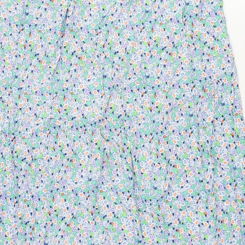 Marks and Spencer Womens Multicoloured Floral Viscose A-Line Skirt Size 20