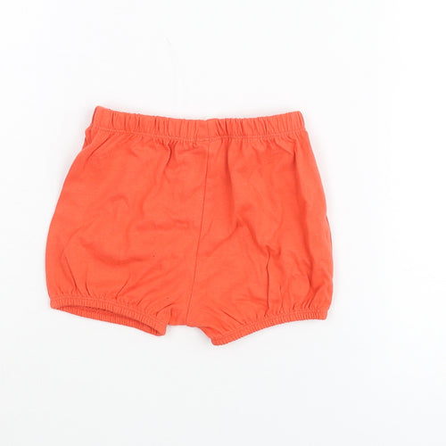 Marks and Girls Red Cotton Cropped Trousers Size 6-9 Months Pullover