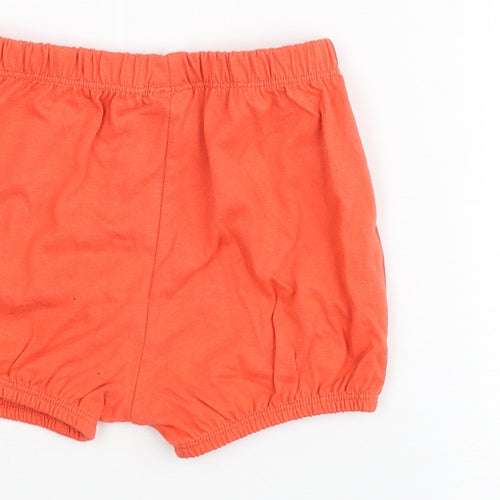 Marks and Girls Red Cotton Cropped Trousers Size 6-9 Months Pullover