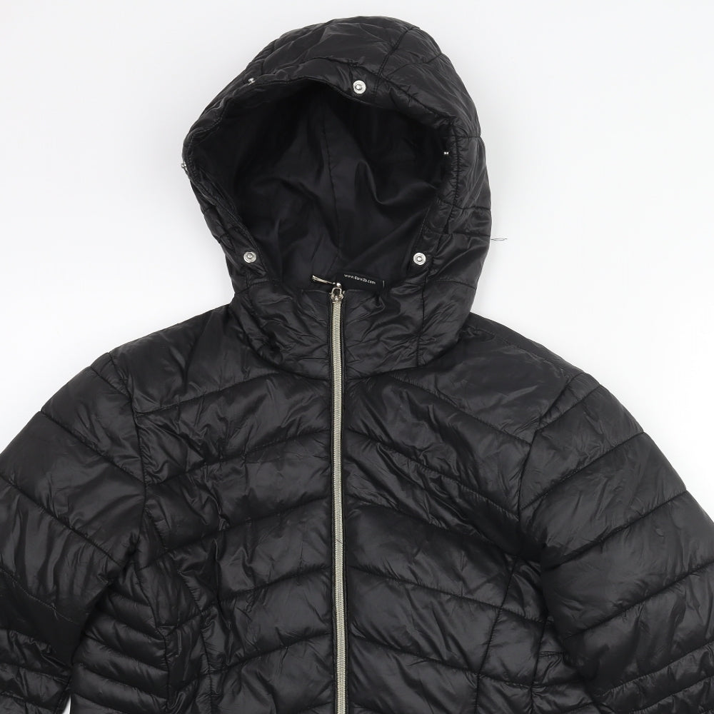 Dare 2B Womens Black Puffer Jacket Coat Size 12 Zip