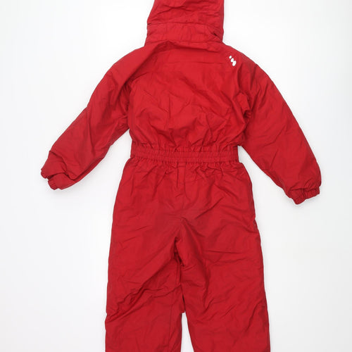 Wed'ze Boys Red Ski Jacket Snowsuit Size 5 Years Zip
