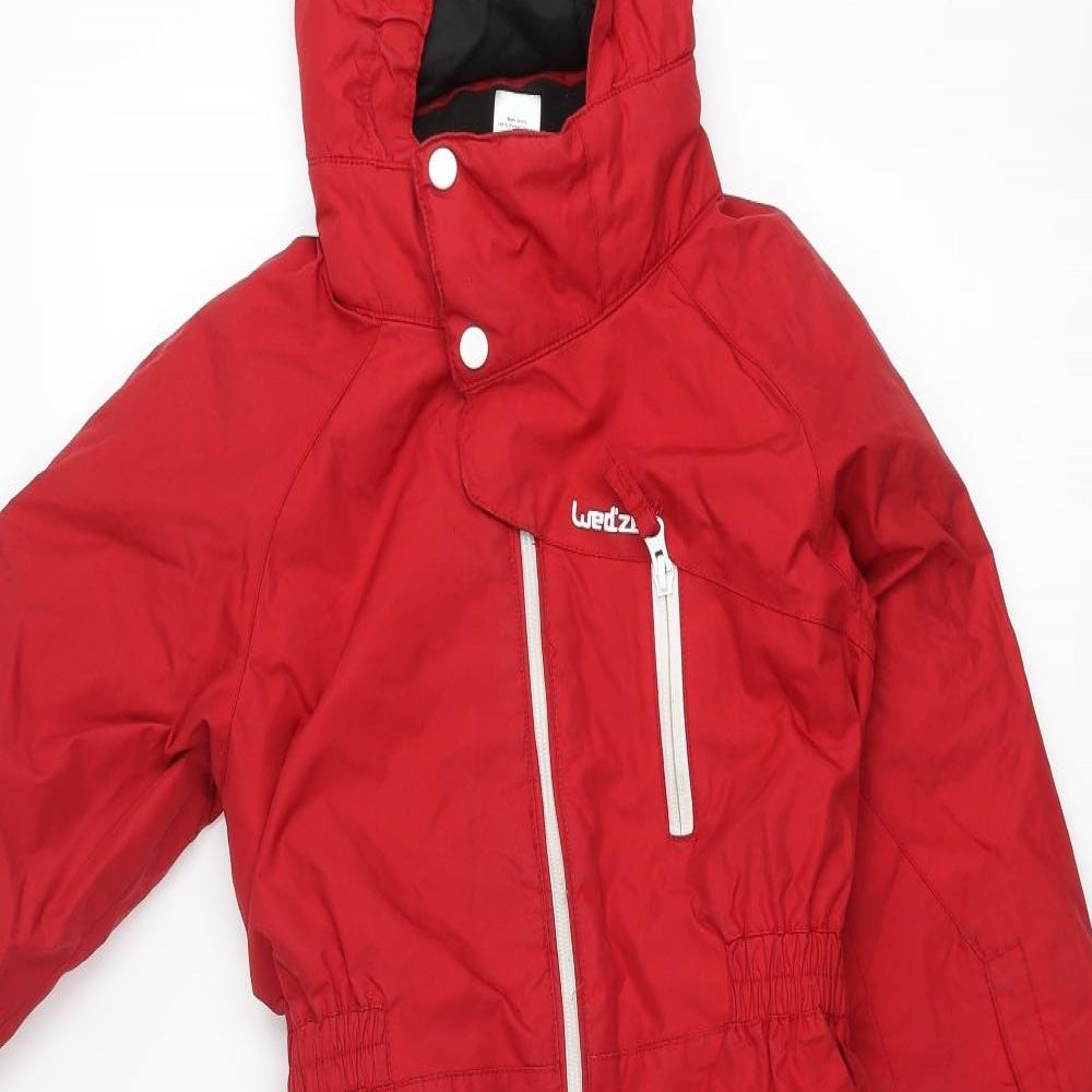 Wed'ze Boys Red Ski Jacket Snowsuit Size 5 Years Zip