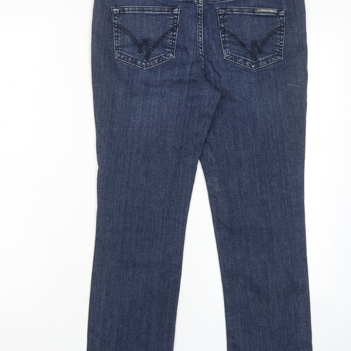 White Stuff Womens Blue Cotton Capri Jeans Size 30 in L24 in Regular Zip - Pockets