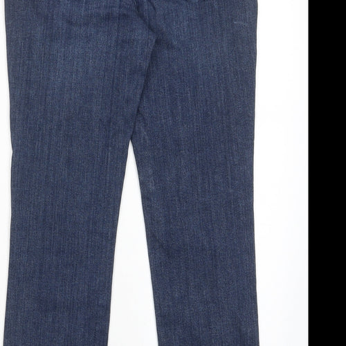 White Stuff Womens Blue Cotton Capri Jeans Size 30 in L24 in Regular Zip - Pockets