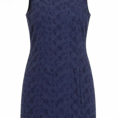Oasis Womens Blue Floral Cotton Tank Dress Size 10 Scoop Neck Pullover