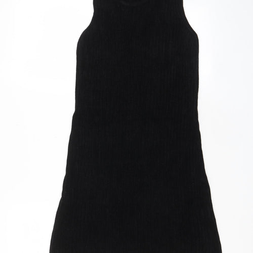 Fathi Womens Black Viscose Tank Dress Size S Scoop Neck Pullover