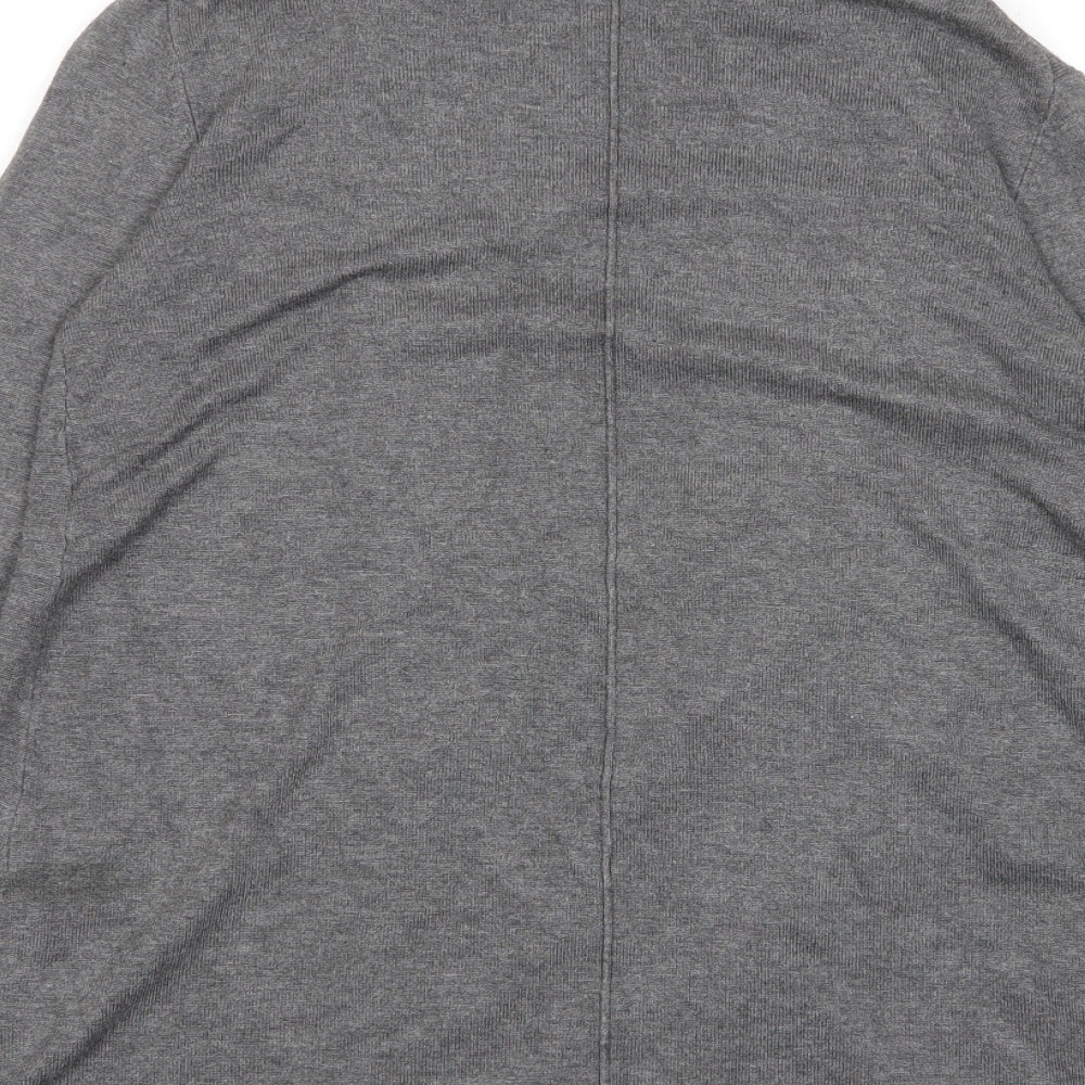 Zara Womens Grey V-Neck Viscose Cardigan Jumper Size M - Open