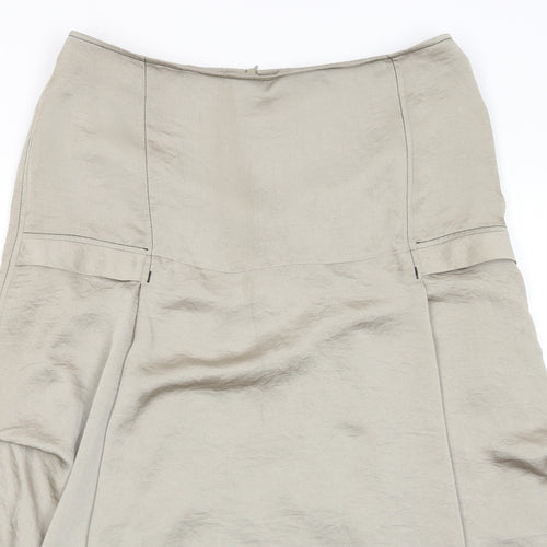 Garella Womens Green Polyester A-Line Skirt Size 32 in Zip
