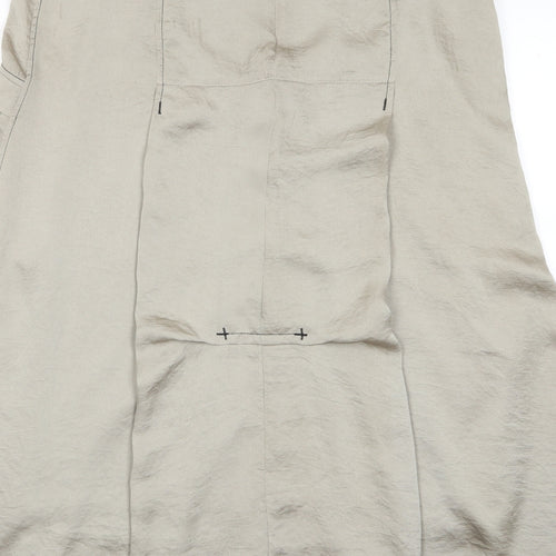 Garella Womens Green Polyester A-Line Skirt Size 32 in Zip