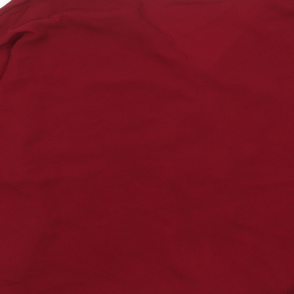 Select Womens Red Polyester Basic Blouse Size 8 V-Neck - Pocket