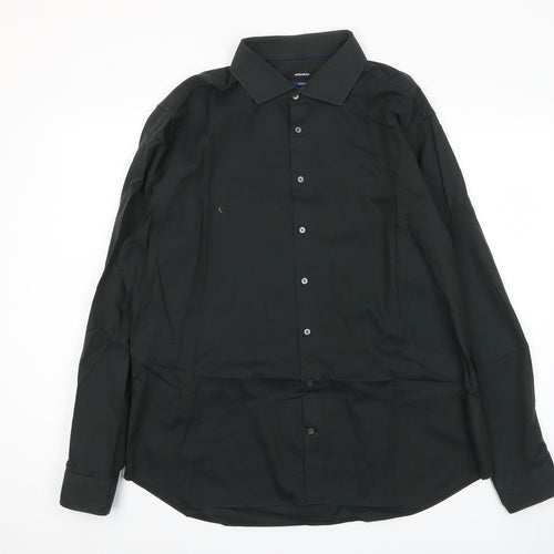 Seidensticker Mens Green Cotton Button-Up Size 2XL Collared Button