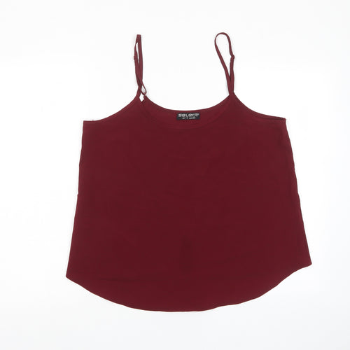Select Womens Red Polyester Camisole Tank Size 14 Scoop Neck