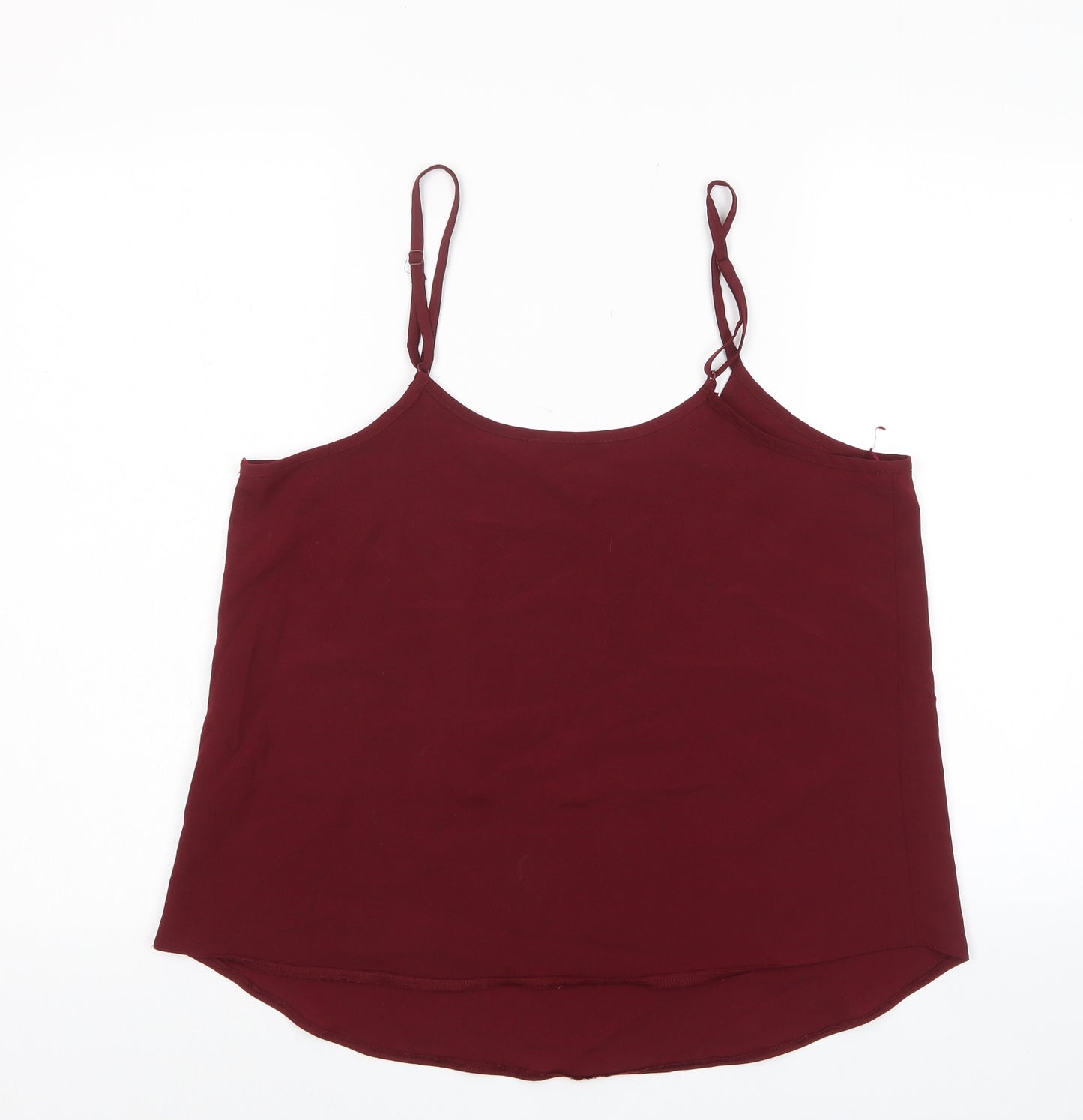 Select Womens Red Polyester Camisole Tank Size 14 Scoop Neck