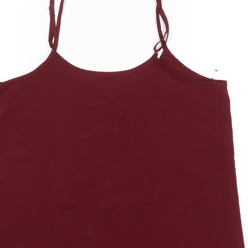 Select Womens Red Polyester Camisole Tank Size 14 Scoop Neck