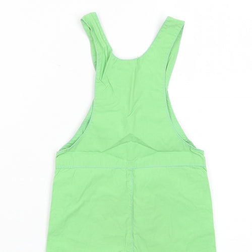 BluKids Boys Green Cotton Dungaree One-Piece Size 12 Months Button - Embroidered