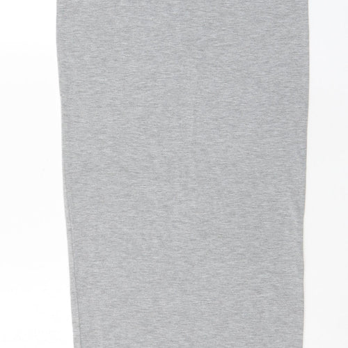 PRETTYLITTLETHING Womens Grey Viscose Bandage Skirt Size 8