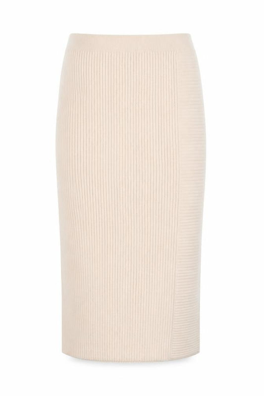 Front view of Topshop women’s pink acrylic bandage skirt, size S