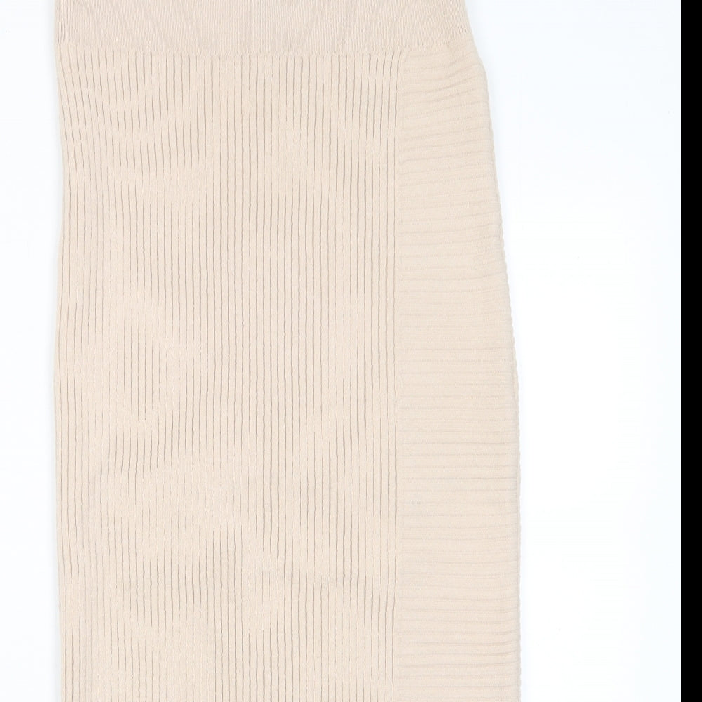 Topshop Womens Pink Acrylic Bandage Skirt Size S