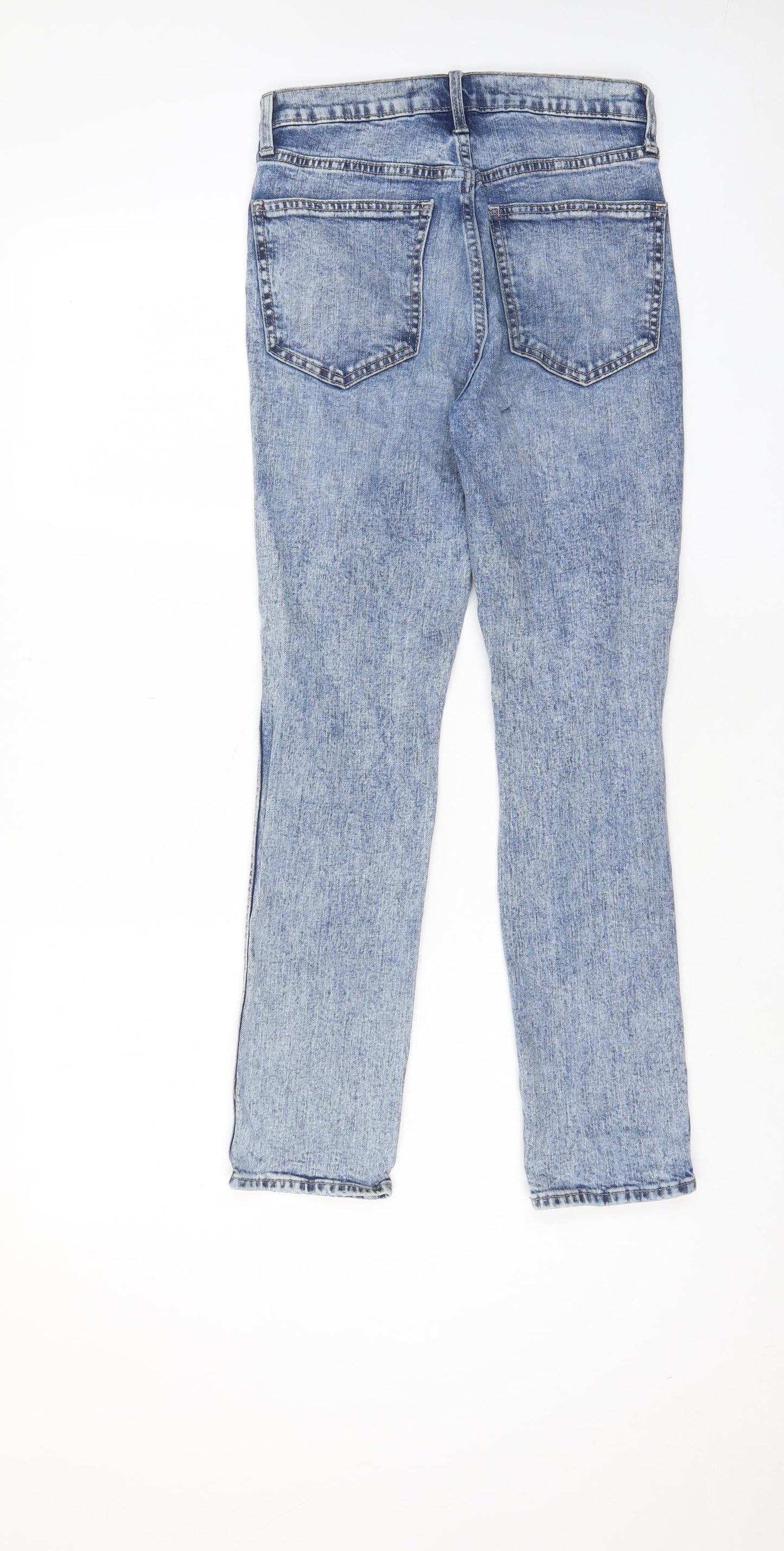 Gap Womens Blue Cotton Straight Jeans Size 27 in L27 in Regular Zip - Pockets