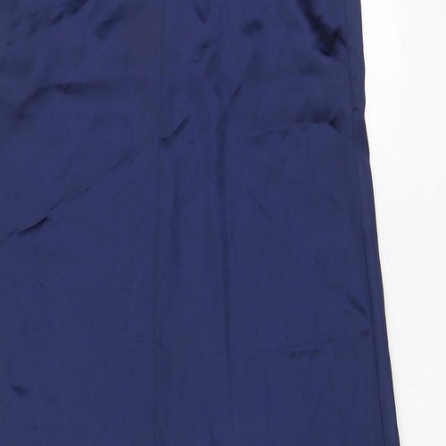 Zara Womens Blue Polyester A-Line Size S Halter Pullover