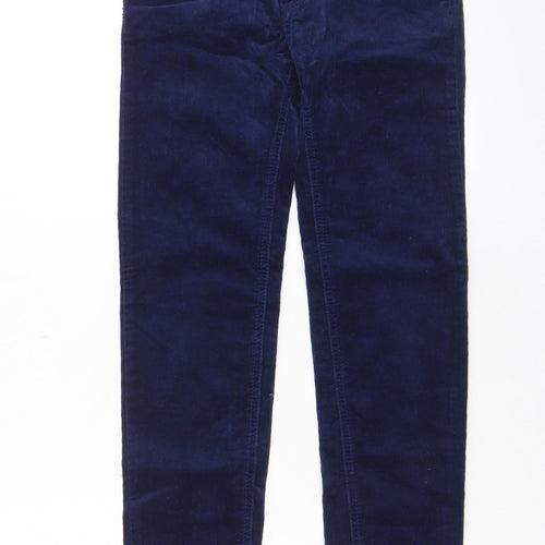 Freestyle Boys Blue Cotton Cargo Trousers Size 8 Years L25 in Regular Zip - Pockets