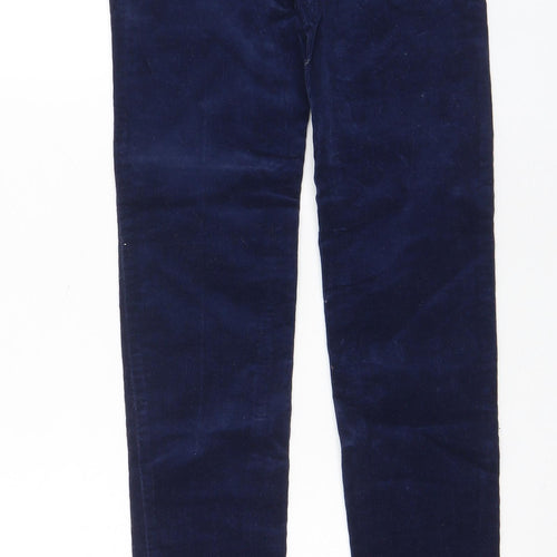 Freestyle Boys Blue Cotton Cargo Trousers Size 8 Years L25 in Regular Zip - Pockets