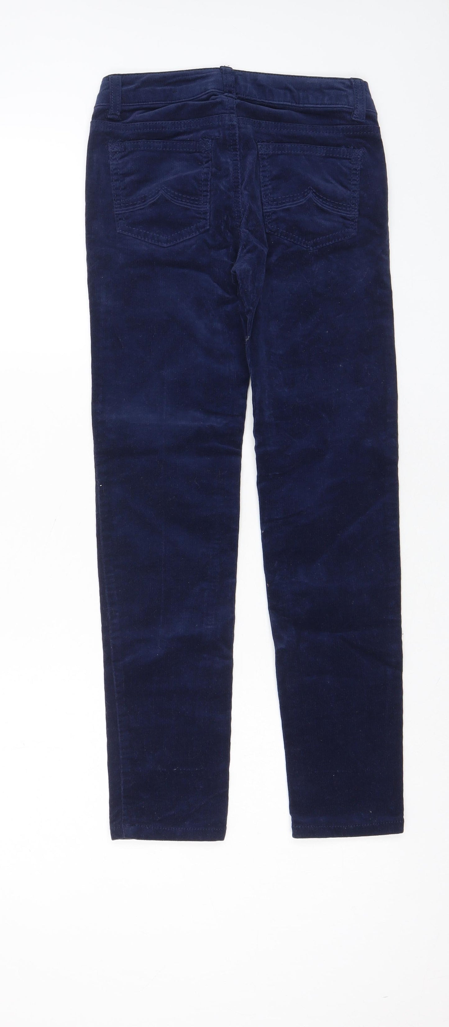 Freestyle Boys Blue Cotton Cargo Trousers Size 8 Years L25 in Regular Zip - Pockets