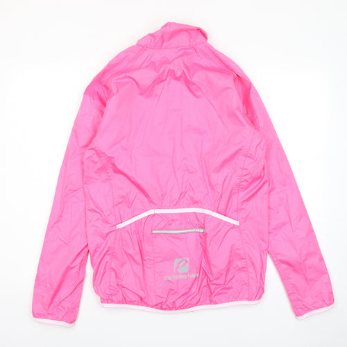Elite Cycling Project Womens Pink Jacket Size L Zip - Pockets