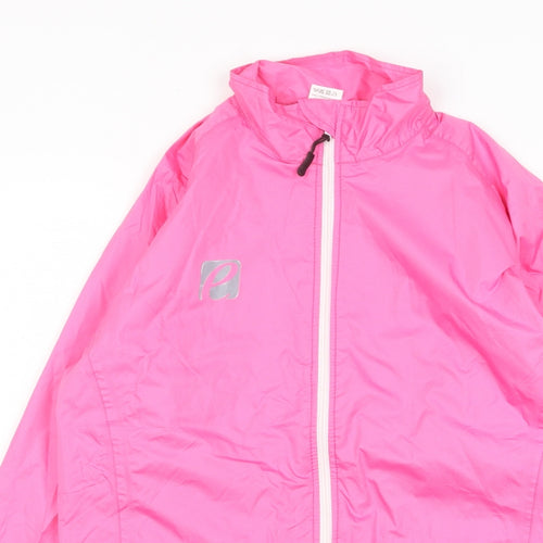 Elite Cycling Project Womens Pink Jacket Size L Zip - Pockets