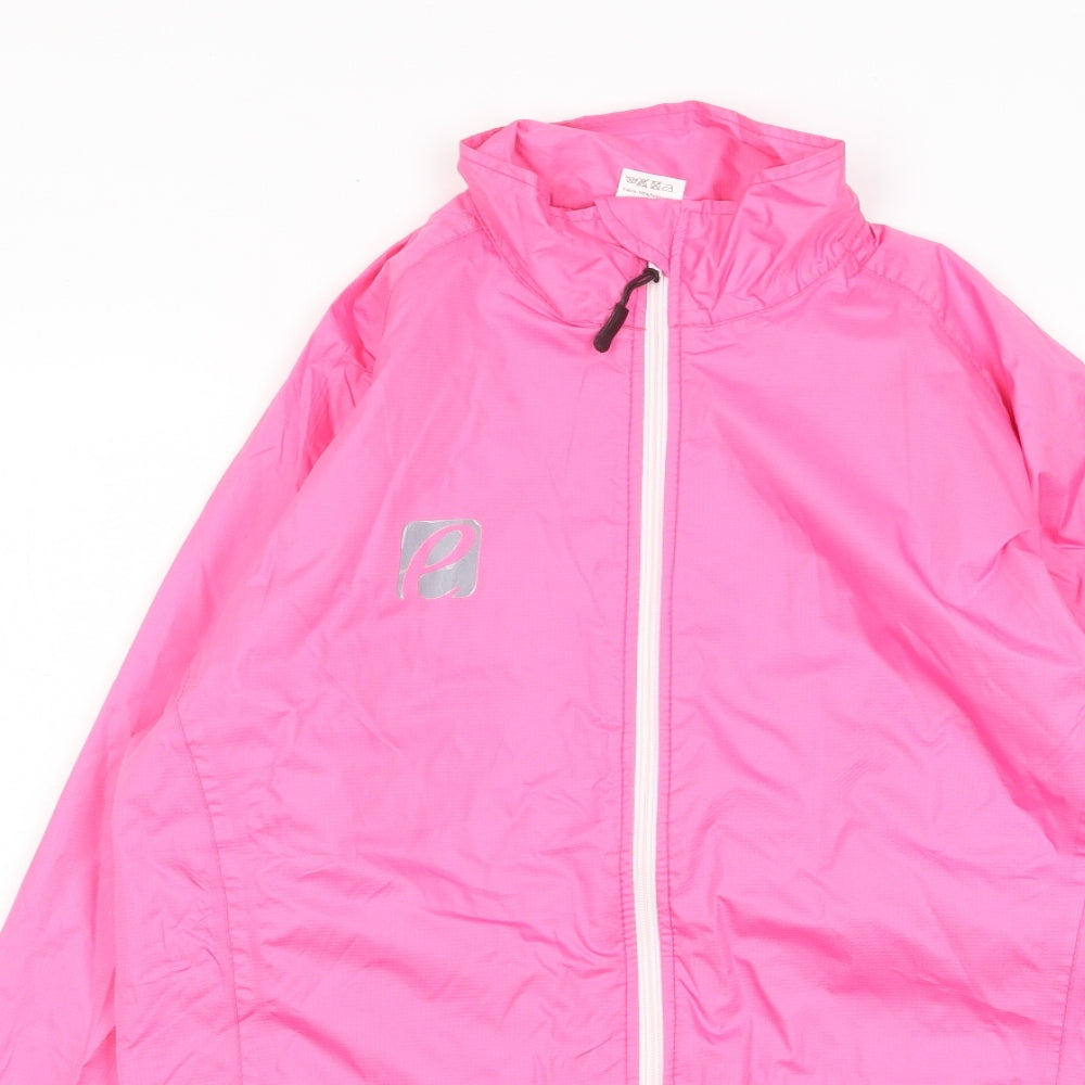 Elite Cycling Project Womens Pink Jacket Size L Zip - Pockets