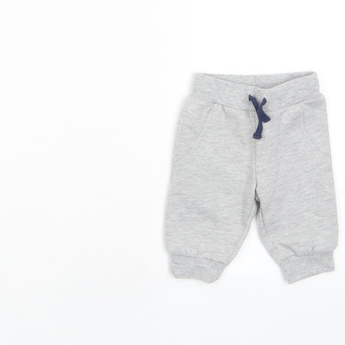 Disney Boys Grey Polyester Jogger Trousers Size 0-3 Months Drawstring - Pockets