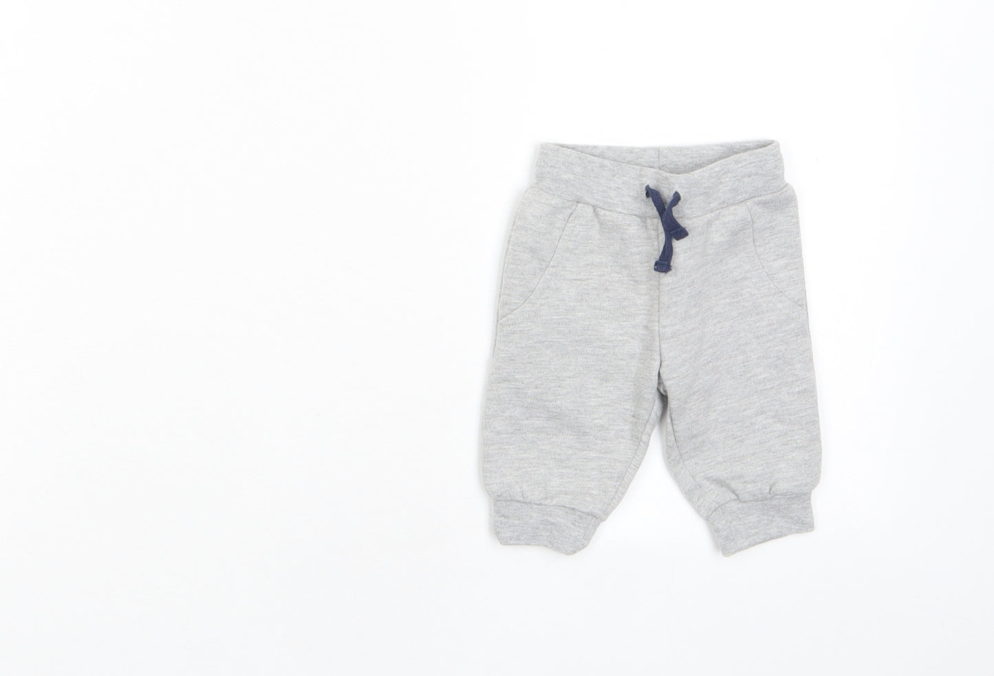Disney Boys Grey Polyester Jogger Trousers Size 0-3 Months Drawstring - Pockets