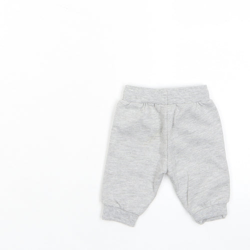 Disney Boys Grey Polyester Jogger Trousers Size 0-3 Months Drawstring - Pockets