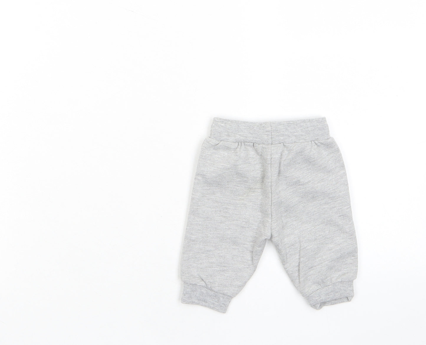 Disney Boys Grey Polyester Jogger Trousers Size 0-3 Months Drawstring - Pockets