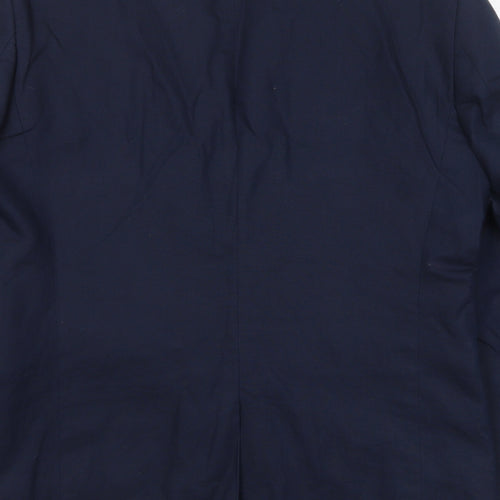 NEXT Mens Blue Cotton Jacket Suit Jacket Size 40 Regular - Inside pockets