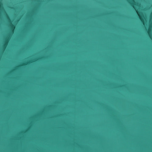 David Barry Womens Green Jacket Size 16 Zip - Pockets