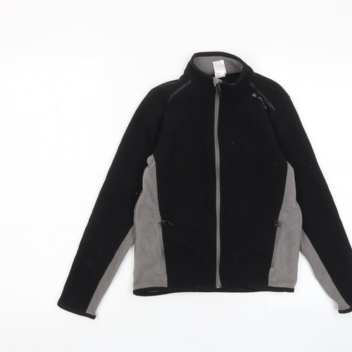 DECATHLON Boys Black Jacket Size 10 Years Zip - Zip Pockets