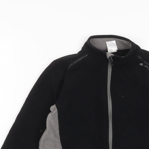 DECATHLON Boys Black Jacket Size 10 Years Zip - Zip Pockets
