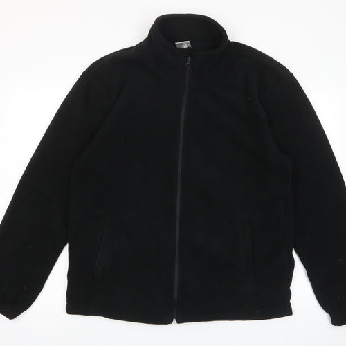 Uneek Mens Black Jacket Size L Zip - Pockets