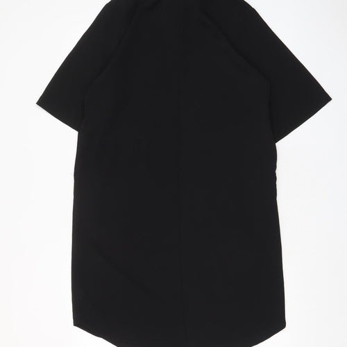 Monki Womens Black Polyester A-Line Size S Round Neck Zip