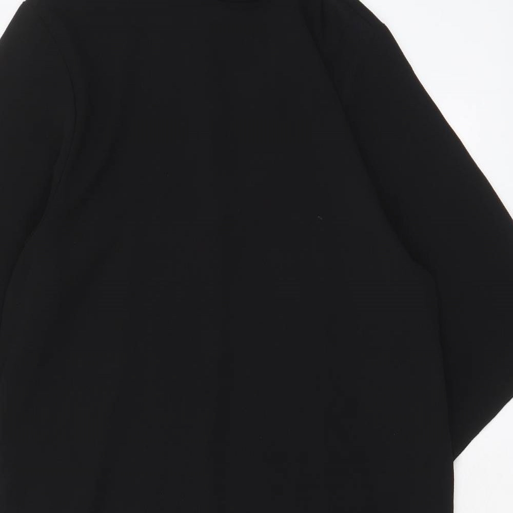 Monki Womens Black Polyester A-Line Size S Round Neck Zip