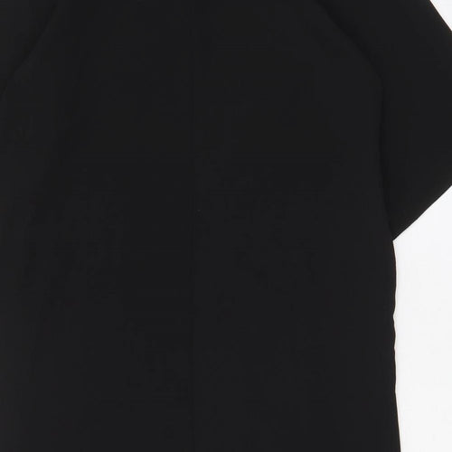 Monki Womens Black Polyester A-Line Size S Round Neck Zip